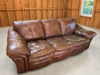 Brown Leather Couch