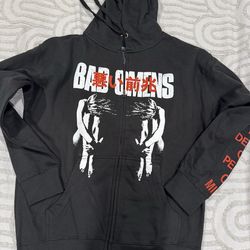 Bad omens zip up sweater size large