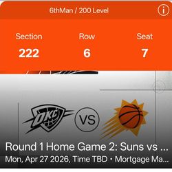 OKC Thunder vs Phoenix Suns - Playoffs!