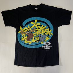 Vintage Rocky and Bullwinkle And Friends Black T Shirt Jerzees Size L 
