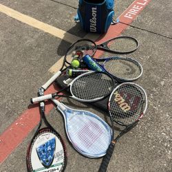 Lot Of Tennis Rackets