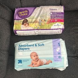Free Diapers Brand New Size 1 