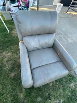 Leather gray recliner