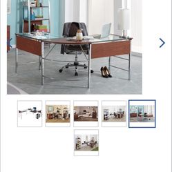 Modern Glass & Cherry wood desk