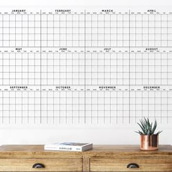  Yearly dry erase acrylic calendar - Annual at a glance board