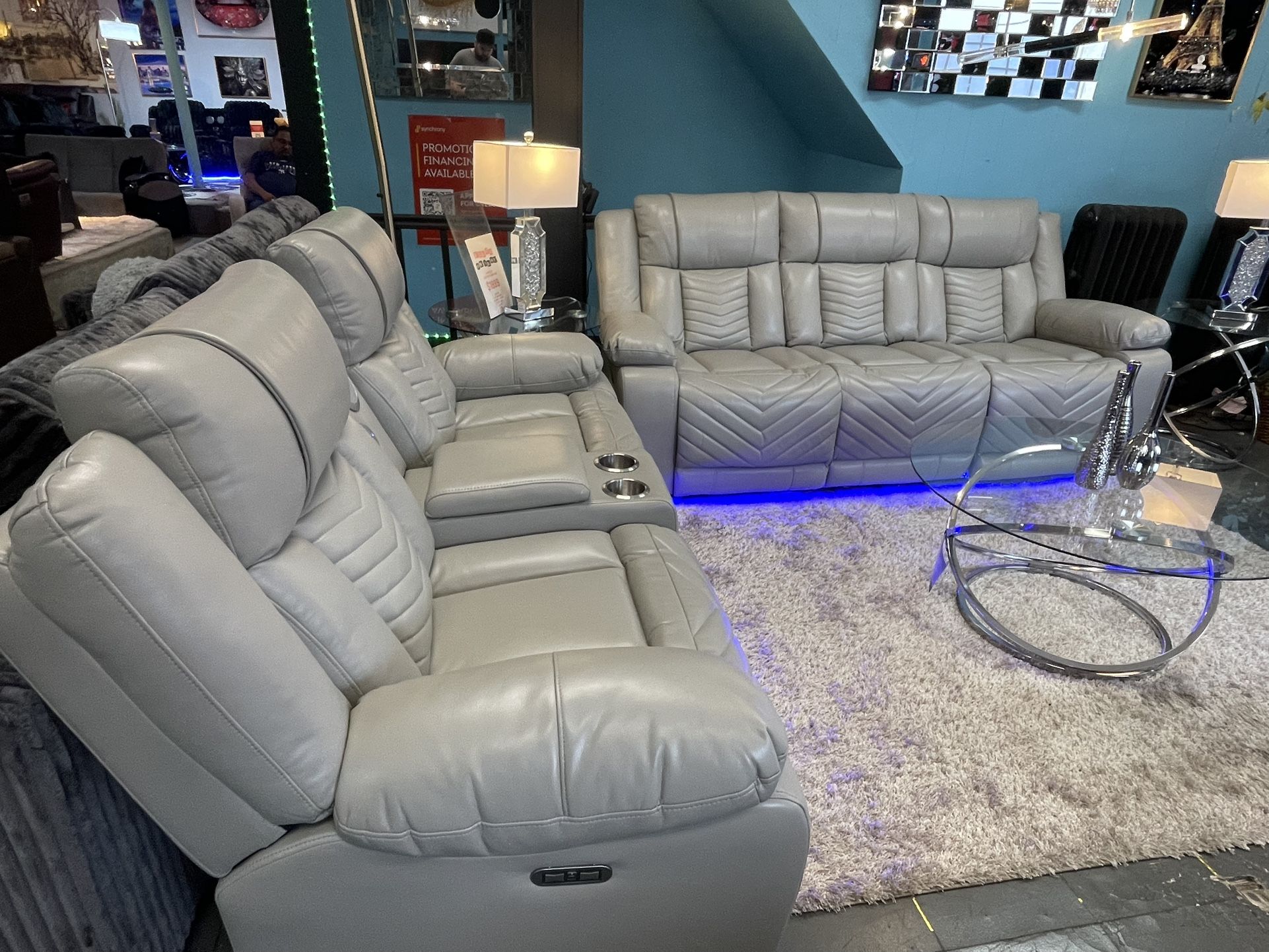 Hot Sale! Power Reclining Sofa & Loveseat Set