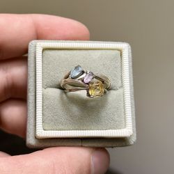 Awesome 😎 !! (3) Gem Stone + 925 Sterling Silver Ring Bundle !