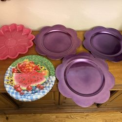 LOT Plastic Serving Trays Tray ALL FOR 