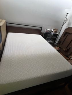 Full Size Bed With Memory Foam Mattress And Bed Frame