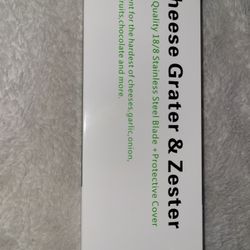 Zester & Cheese Grater, Zester Grater with Handle for Parmesan, Citrus, Lime, Ginger, Garlic, Fruits, Kitchen, Sharp & Fine Stainless Steel Blades, Wi