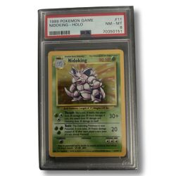 Nidoking Base Set PSA 8