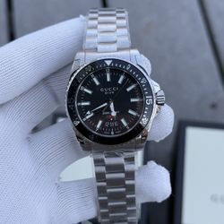 GUCCI Dive Black Dial Stainless Steel Men's Watch