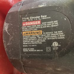 Circular Saw 7 1/4 “ Craftsman
