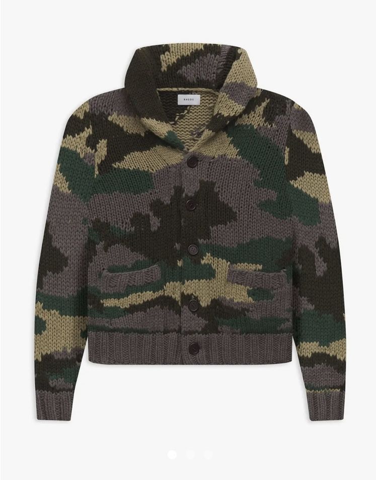Rhude Camo Cardigan Size Medium