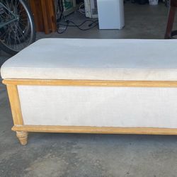 Ottoman Storage Padded Large Bench Seat Furniture