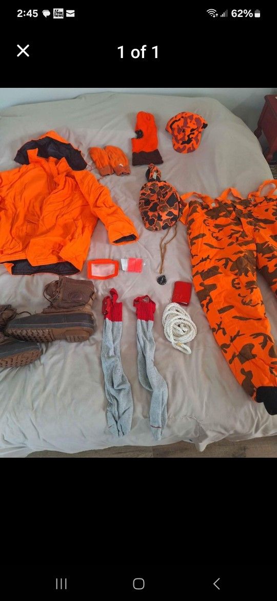 Hunting jacket pants boots waders