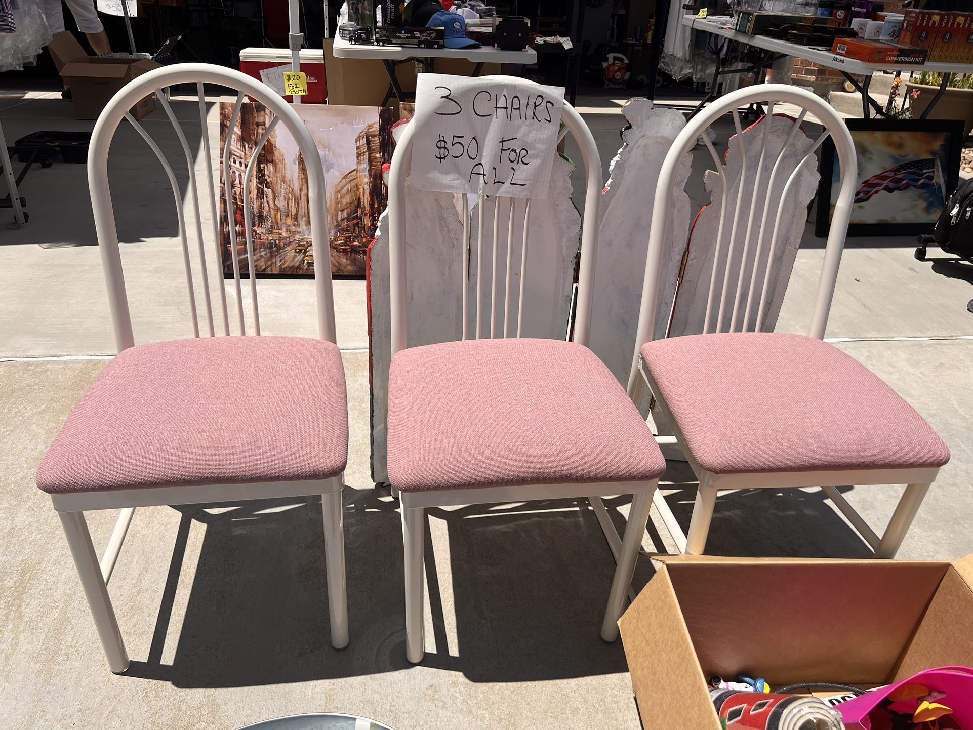 Set of 3 Dining Table Chairs