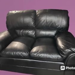 Faux Leather Sofa and Loveseat 