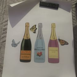 Champagne Butterfly Poster 