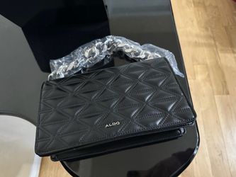 Aldo Black Purse With Silver Chain and a Crossbody Black strap too
