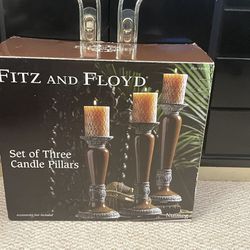 Fitz And Floyd 3 Candle Pillars