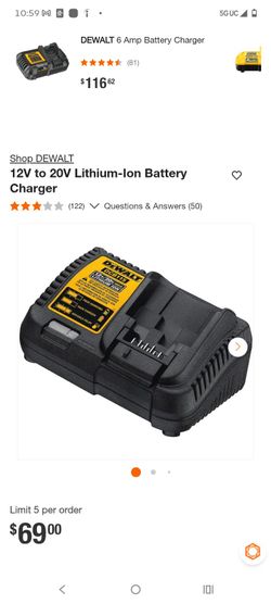 DEWALT DCB115 12V–20V Lithium-Ion Battery Charger