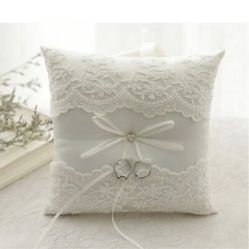 Wedding Decor Ring Pillow Romantic Celebrations Embroidered Flowers For Ceremony