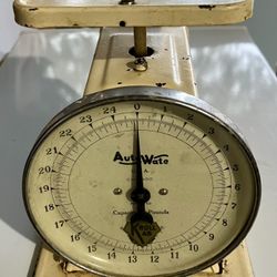 Vintage AUTO-WATE 25 lb. Kitchen Scale Works