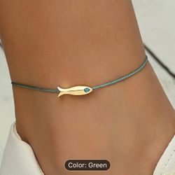 Adorable Summer Ankle Bracelet Anklet Tiny Fish Ocean