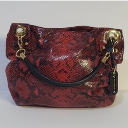 Cynthia Rowley Res Leather Embossed Snake Skin Bag 