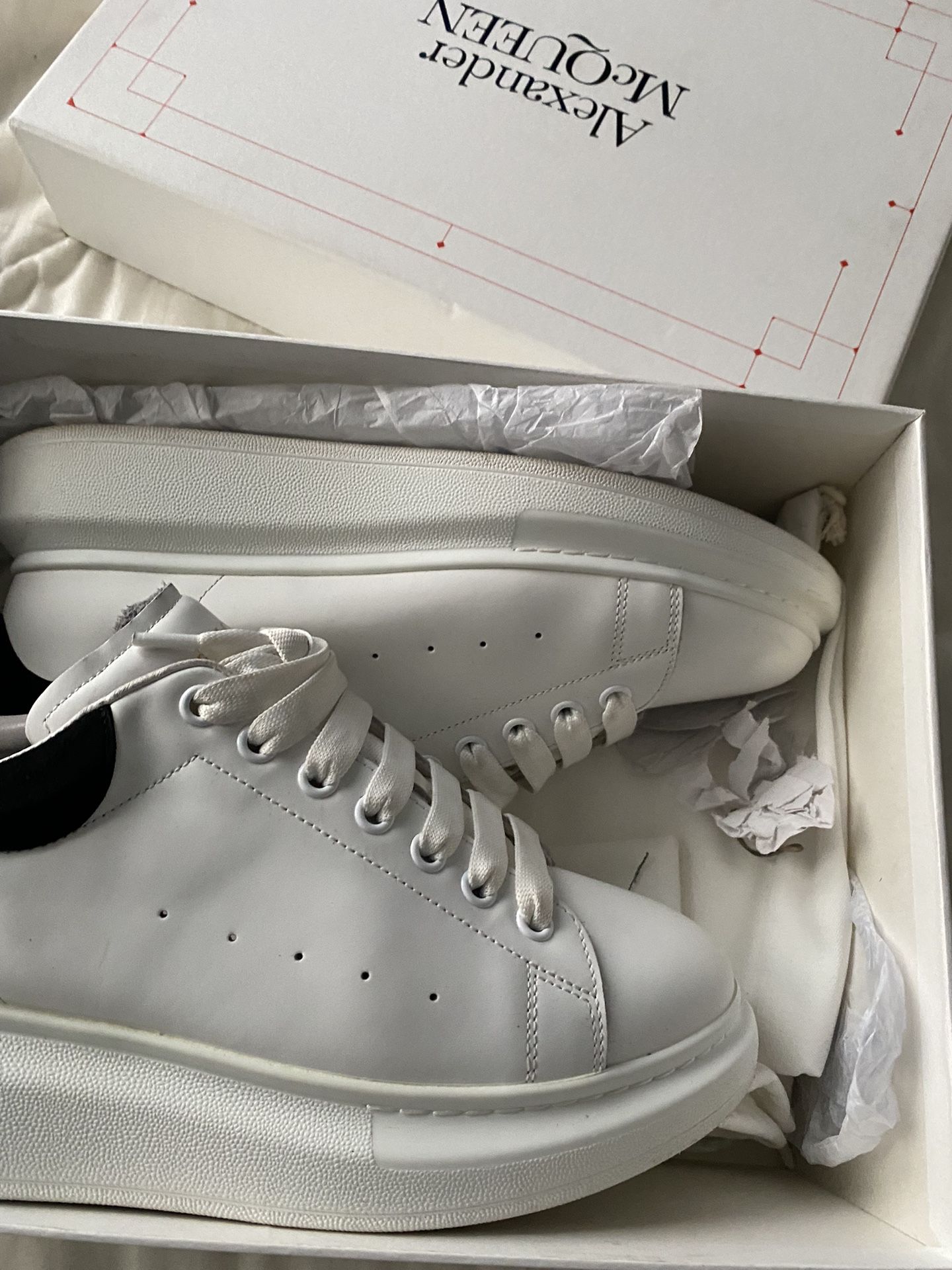 Alexander Mcqueen White And Tan Sneaker Oversized Sneakers In