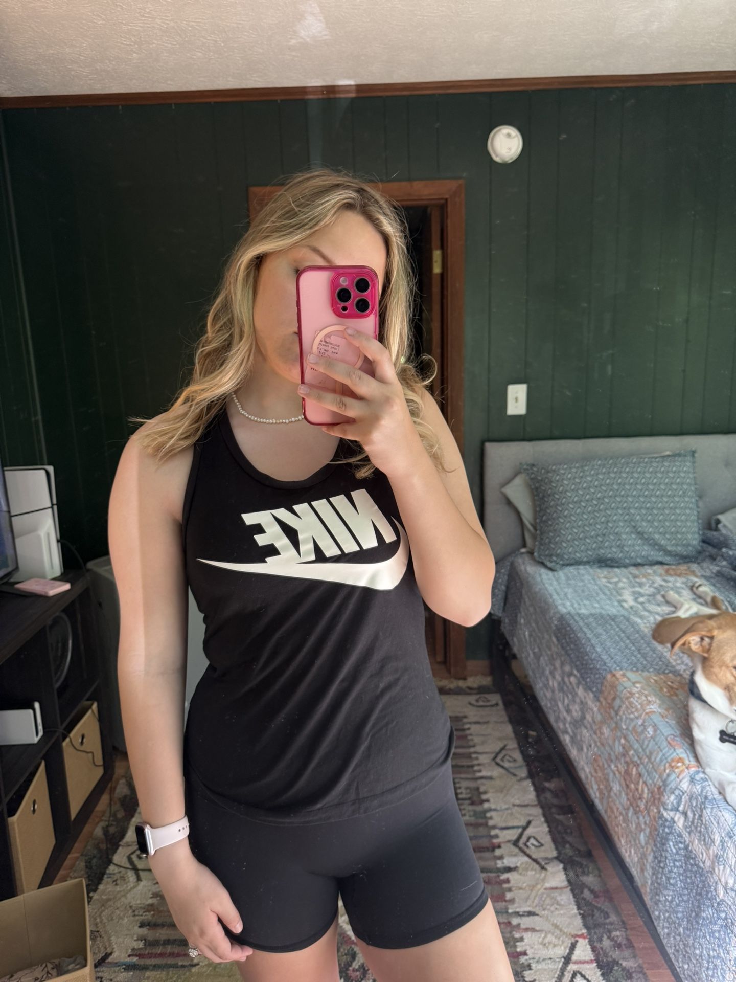 Nike Black Sleeveless Tank Top Athletic Style