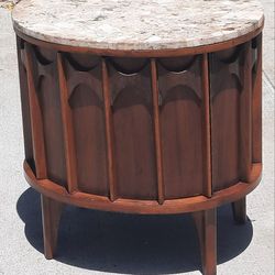 Gorgeous vintage Mid Century Modern Kent Coffey Perspecta NIGHTSTAND END TABLE with separate MARBLE TOP and More