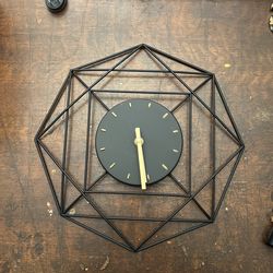 Black And Gold Wall Clock From Target