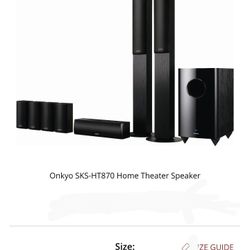 Onkyo  7. 1 Home Theatre  Hdmi 4k 12 INCH Woffer 2 Towers Speaker's 