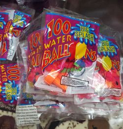 12 packs of water balloons with Filler Nozzle (1200 balloons )(10 for all)