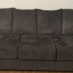Grey Suede Couch