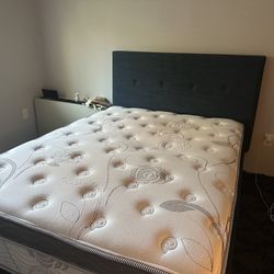 FULL Bed Frame With Hybrid Memory Foam Mattress