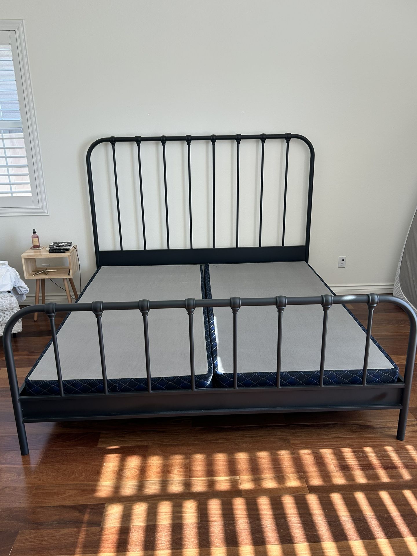 Free! King Bed Frame and Box Spring.