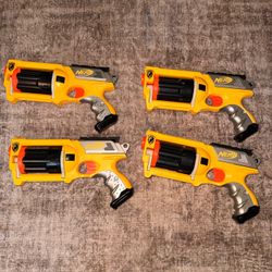 Nerf Lot of 4 N-Strike Maverick REV-6 Blasters
