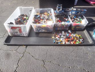 Large Lot of LEGO Bricks and Minifigures
