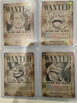 One Piece wanted poster cards
