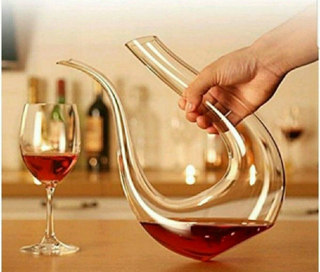 Glass Wine Decanter, Crystal Clear Wine Aerator