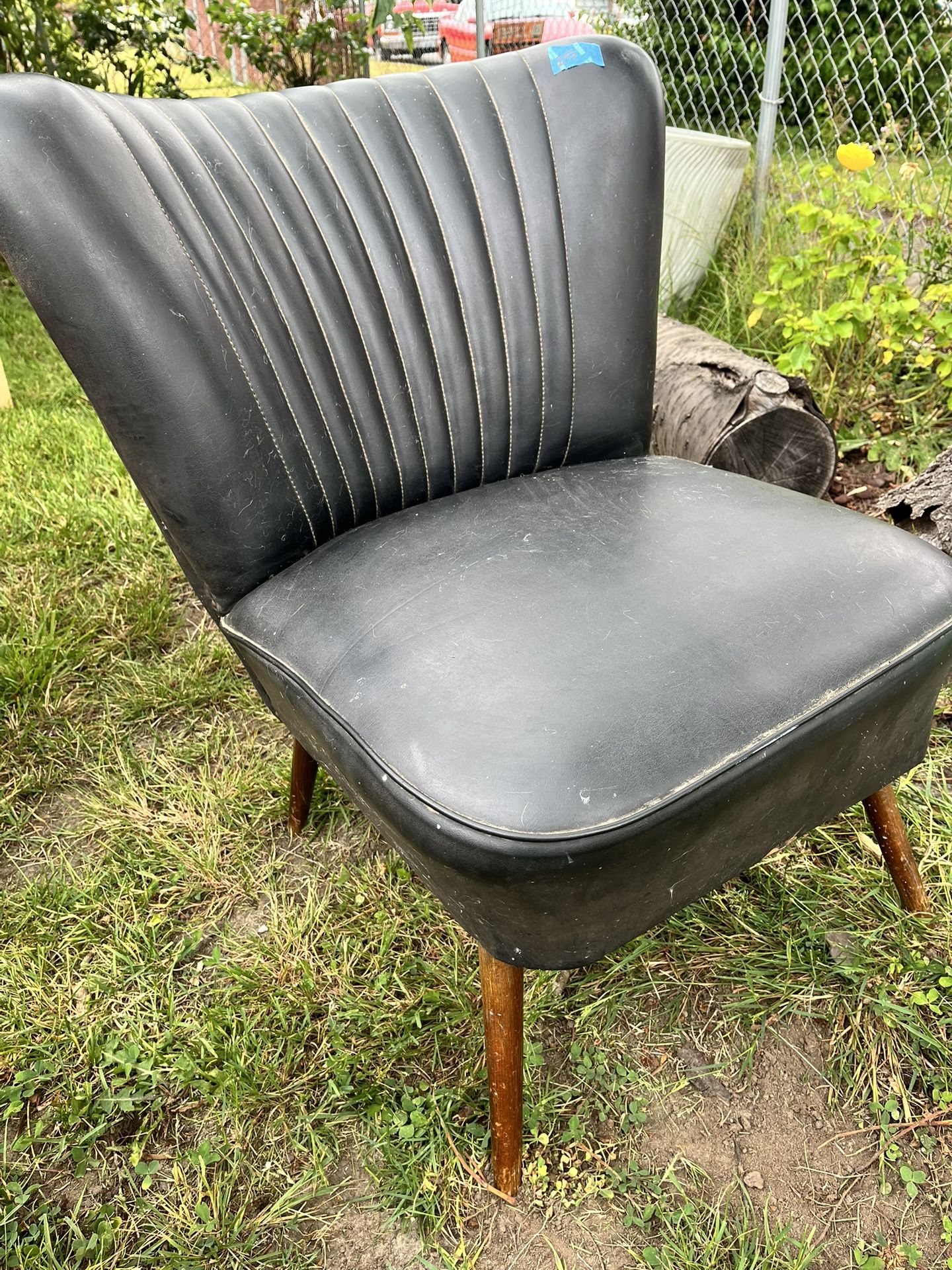 Leather Mcm Black Chair