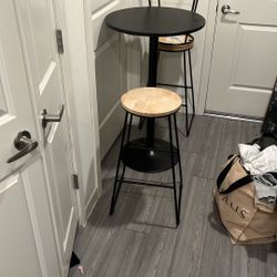 Tiny Kitchen Table With Three Stools 