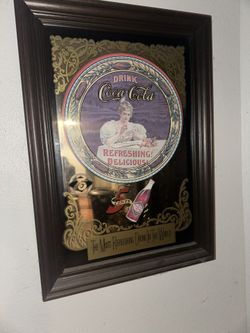 antique coca cola mirror