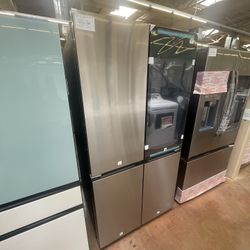 Familyhub Refrigerator Samsung 36 Inch Wide Bespoke Stainless Steel