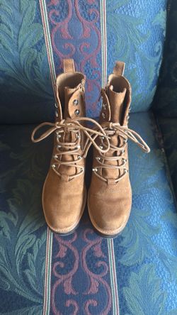 Nine West Lace-Up Boots with Side Zipper – Women’s 7.5