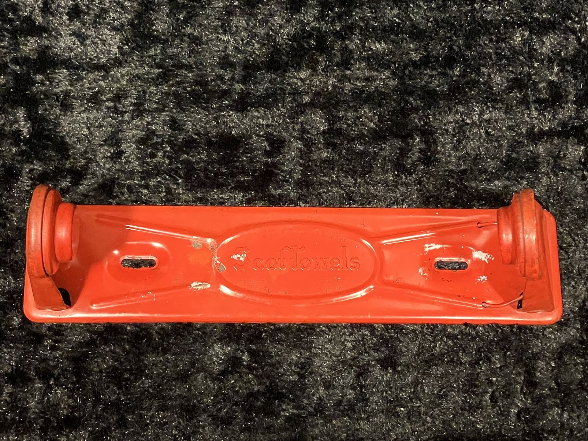 1940’s ScotTowels Red Metal Wall Mount Paper Towel Holder