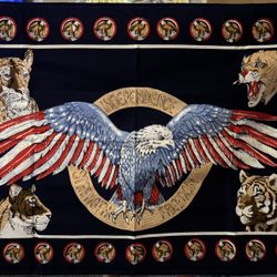 Bald eagle American Flag With Animal Art Tapestry